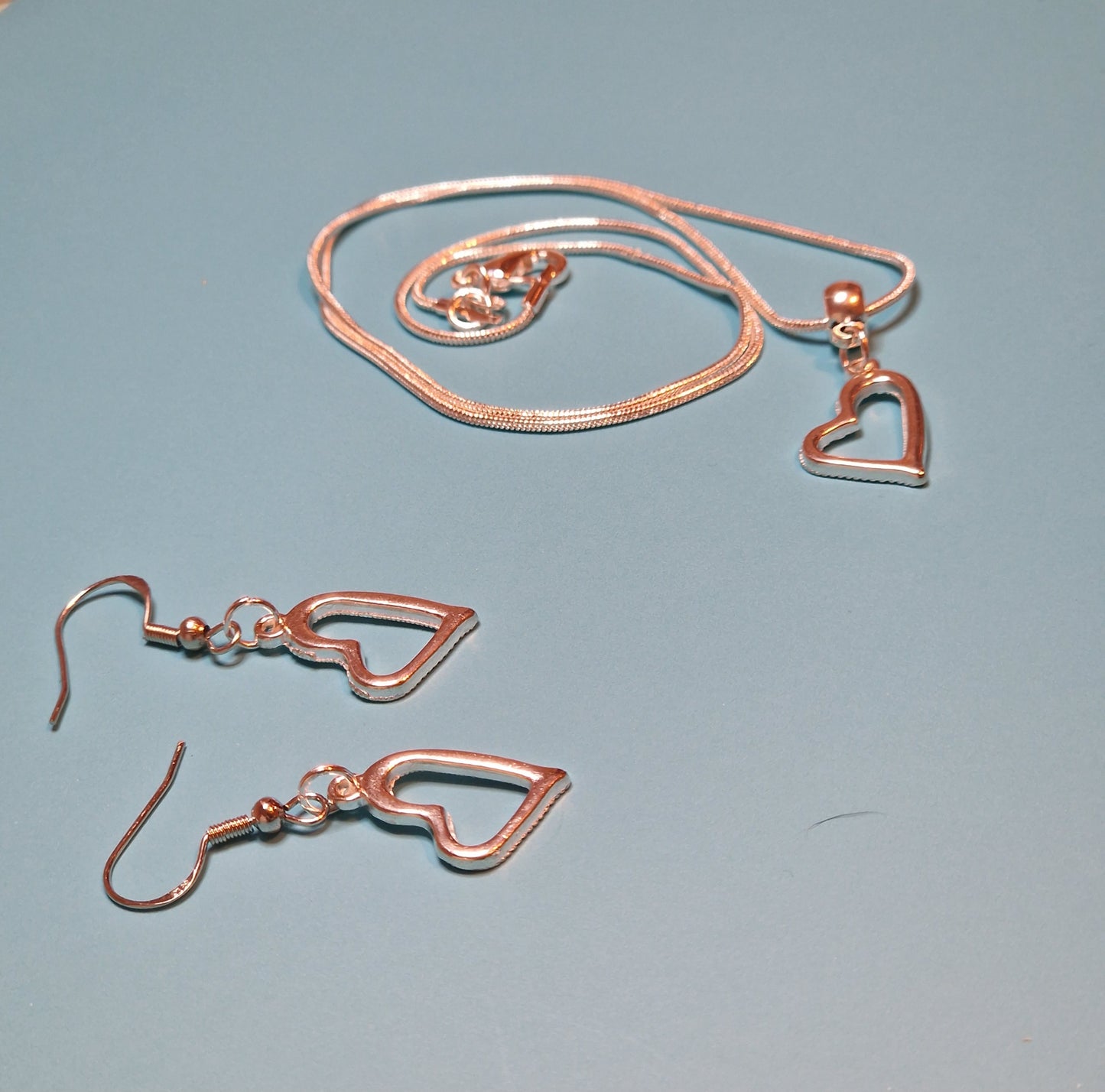 Sterling silver heart set