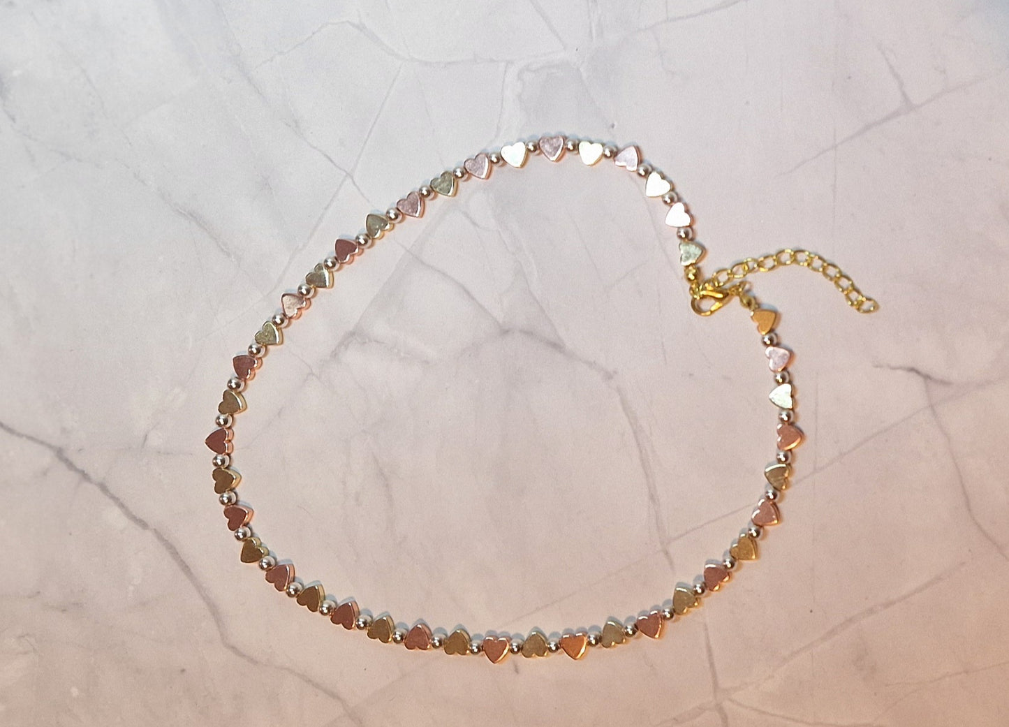 Haematite heart necklace