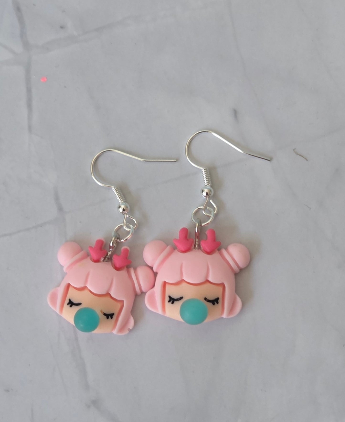 Bubblegum girl earrings