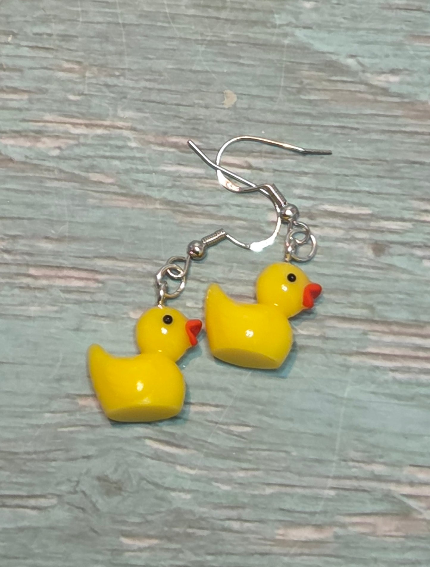 Rubber duck earrings