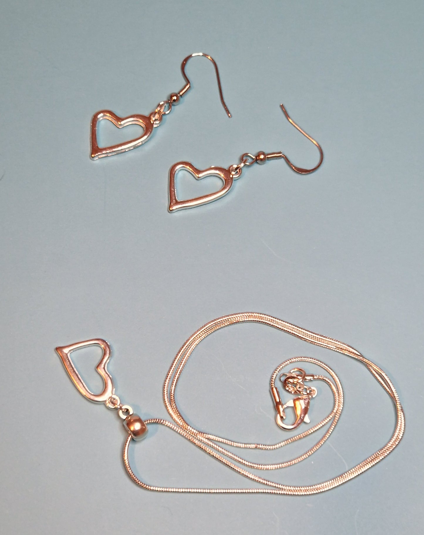 Sterling silver heart set