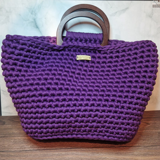 Purple tote bag