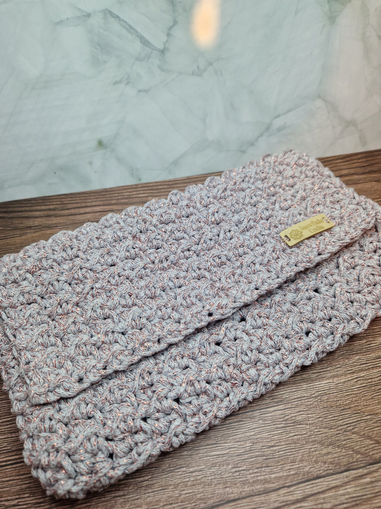 Sparkly clutch bag