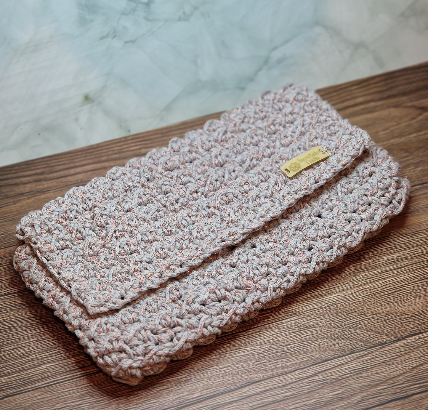 Sparkly clutch bag