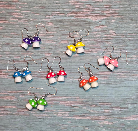 Mushroom earrings