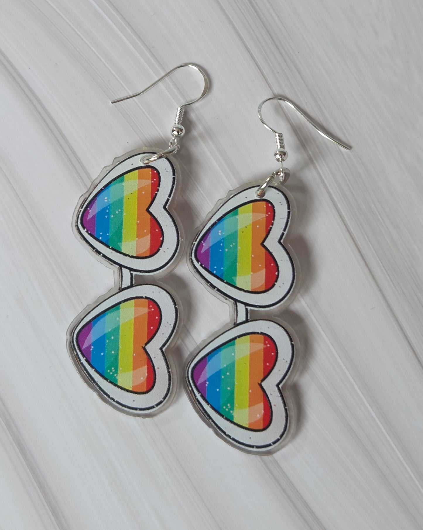 Rainbow sunglasses earrings