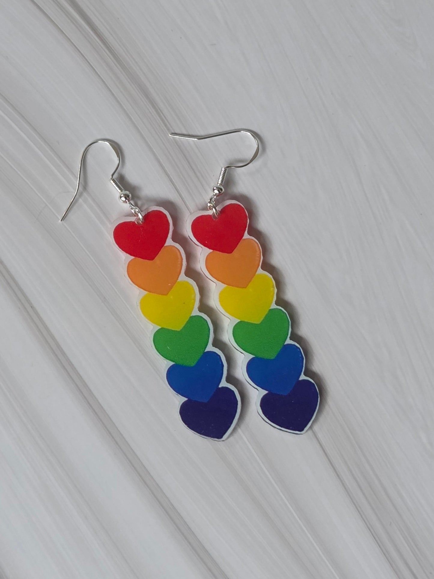 Stacked heart earrings
