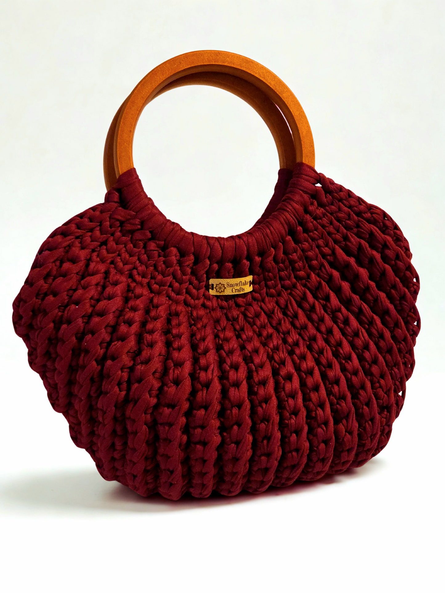 Burgundy shell bag