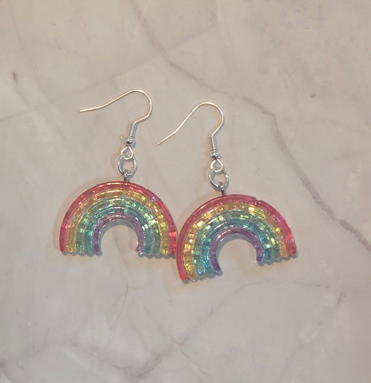 Sparkly rainbow earrings