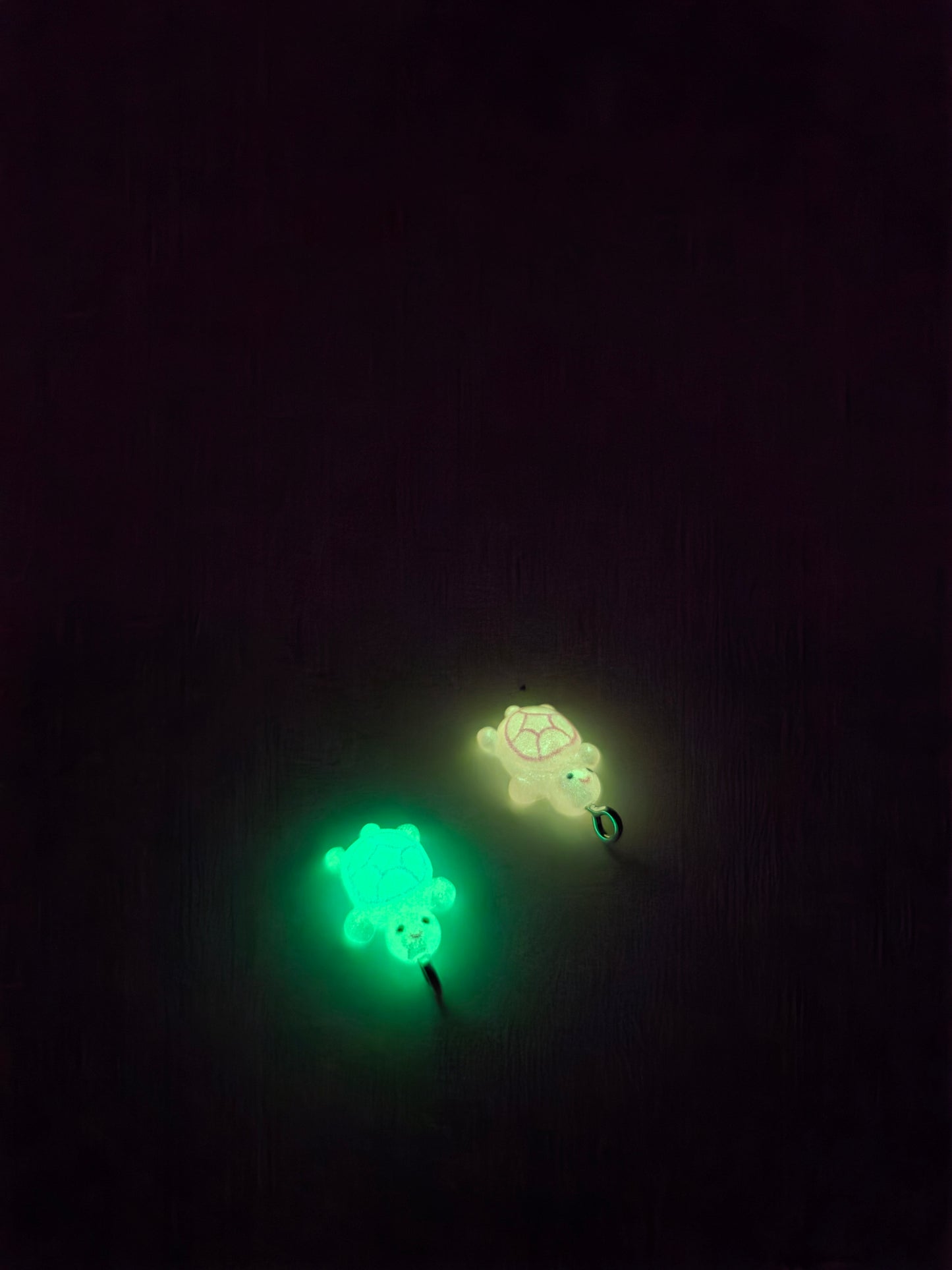 Glow in the dark turtle earrings