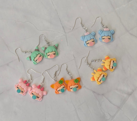 Bubblegum girl earrings