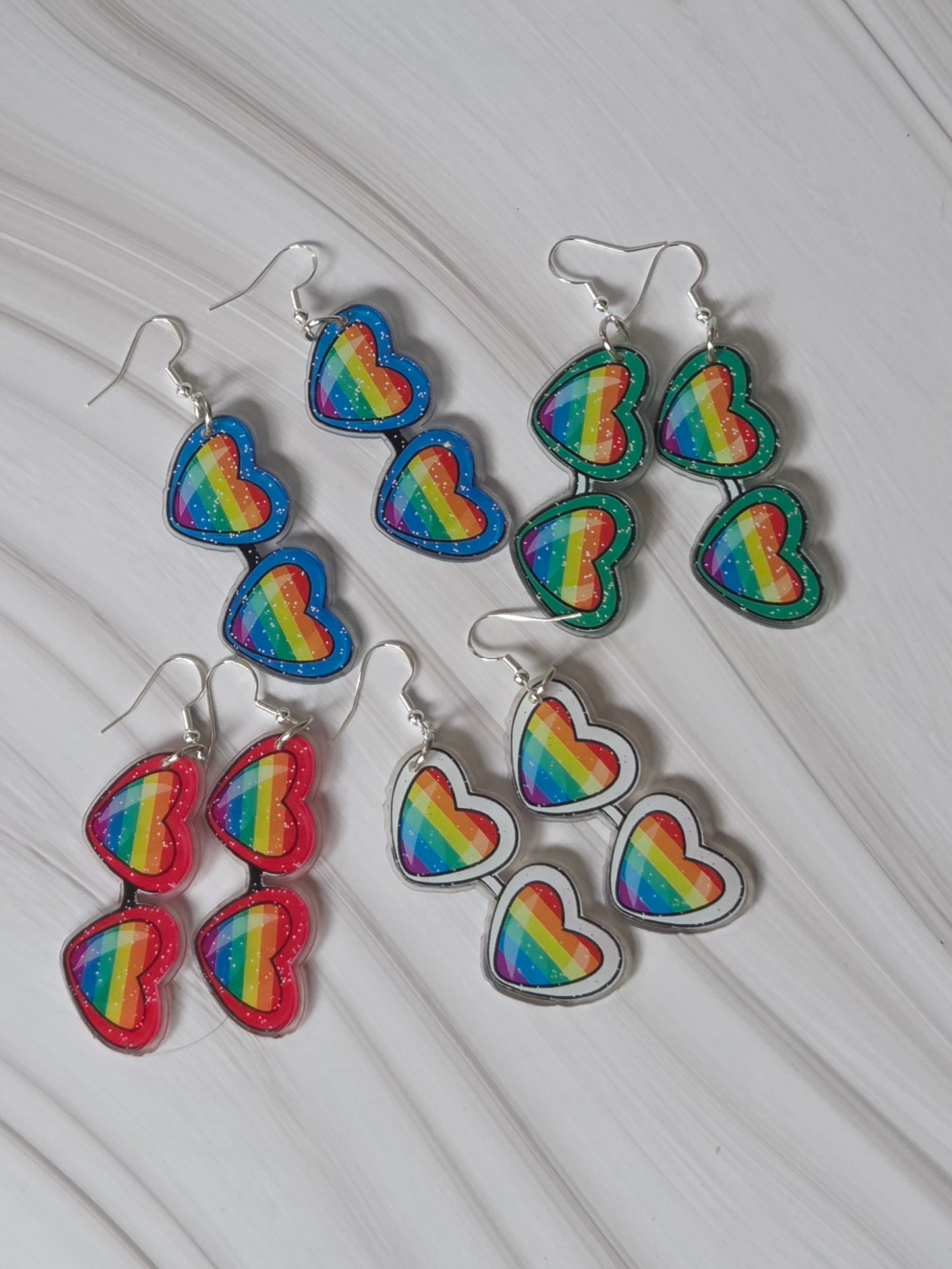 Rainbow sunglasses earrings