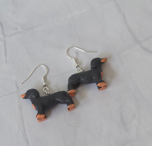 Sausage dog earrings