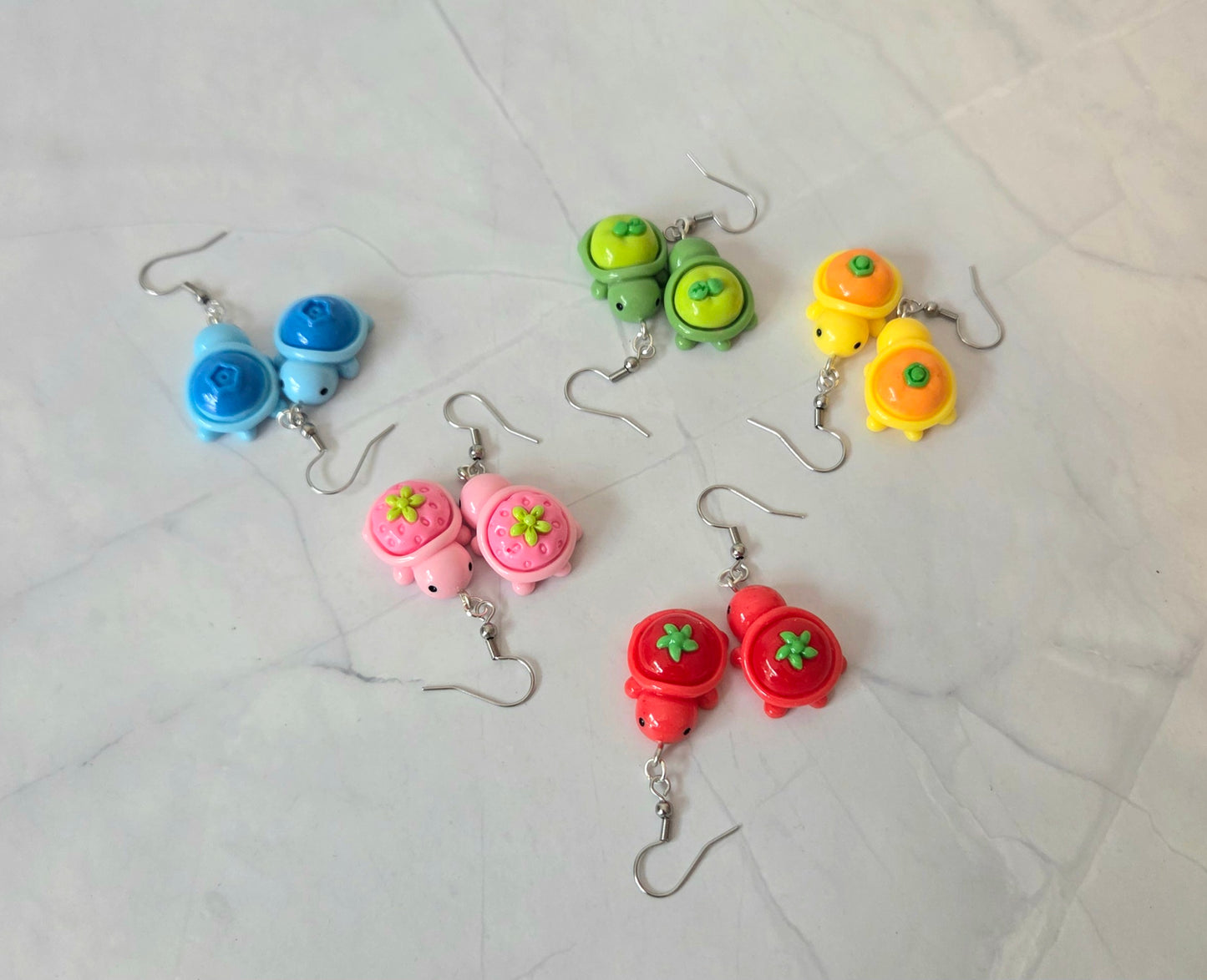 Fruit turtle earrings